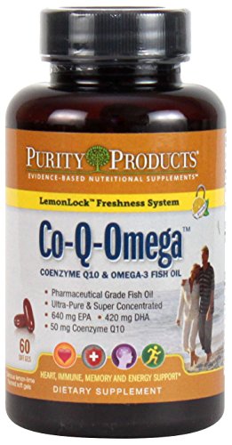 UPC 184392000326, Co-Q-Omega: CoQ10 and Omega-3 Fish Oil Formula 60 Soft Gels from Purity Products