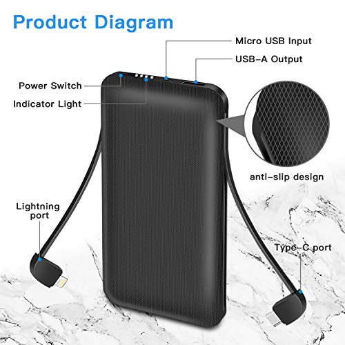 Portable Charger Power Bank 10000mAh Battery Pack Smart Phone Charger