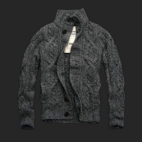 Amazon アバクロンビー フィッチ Abercrombie Fitch メンズ ざっくりニット セーター カウチン カーディガン ダークグレー Xl 並行輸入品 セーター 通販