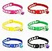 Jetloter 12 Pcs /Set Soft Nylon Puppy Cat Id Collar Adjustable Whelping Litter Bow Ties Collars with Bell