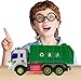CifToys Friction Powered Car Garbage Truck Toy for Toddlers | Cool Trash Truck Game for Toddlers, 3+|Big, With Lights and Sound Effects | Kids’ Rubbish Collection Push and Go Toy