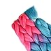 2 Tone Ombre Jumbo Braiding Hair Extention High Temperature Kanekalon Synthetic Braiding Crochet Twist Hair Braids With Small Free Gifts 24inch 3pcs/lot(Pink/Lake Blue)