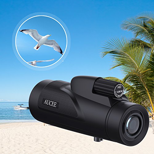 12x50 Monocular Telescope for Adults, AUCEE HD High Power Bak4 Prism FMC Monocular Compact Waterproof Monocular with Smartphone Adapter Tripod for Bird Watching Hunting Hiking Camping Travelling - Thumbnail 4