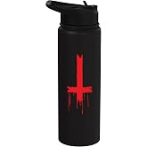Upside Down Inverted Cross Stainless Steel Insulated Water Bottle
