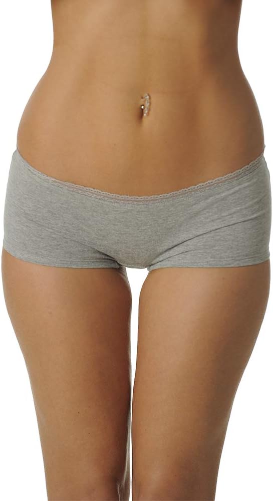 Diva Grey and Pink Sexy Boyshort in Large