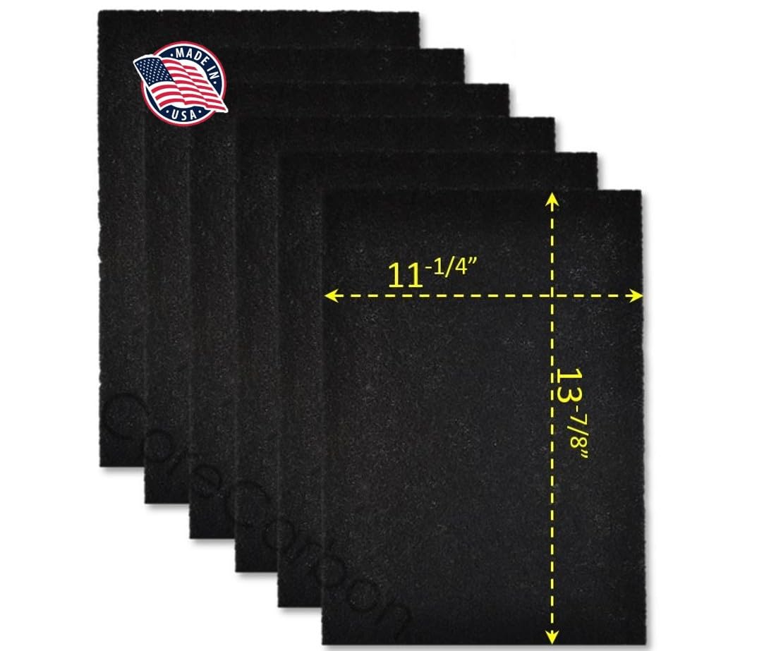 CoreCarbon 6-Pack Exact Fitment Pre-Filter Designed to Fit Honeywell Air Purifier Models HPA200, HPA200BWM, HPA201-TGT, HPA202, HA202BHD, HPA204, HPA250B
