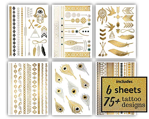 3 Terra+Tattoos+Metallic+Temporary+Collection