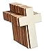 Unfinished Wood Cutout - 25-Pack Cross Shaped Wood Pieces for Wooden Craft DIY Projects, Sunday School, Church, Home Decoration, 2.7 x 4.2 inches