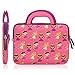 8.9-10.1 inch Kid Tablet Sleeve, Evecase Cute Fairy Tale Princess Themed Neoprene Carrying Sleeve Case Bag for 8.9-10.1 inch Kid Tablets (Pink & Purple Trim, with Dual Handle and Accessory Pocket)