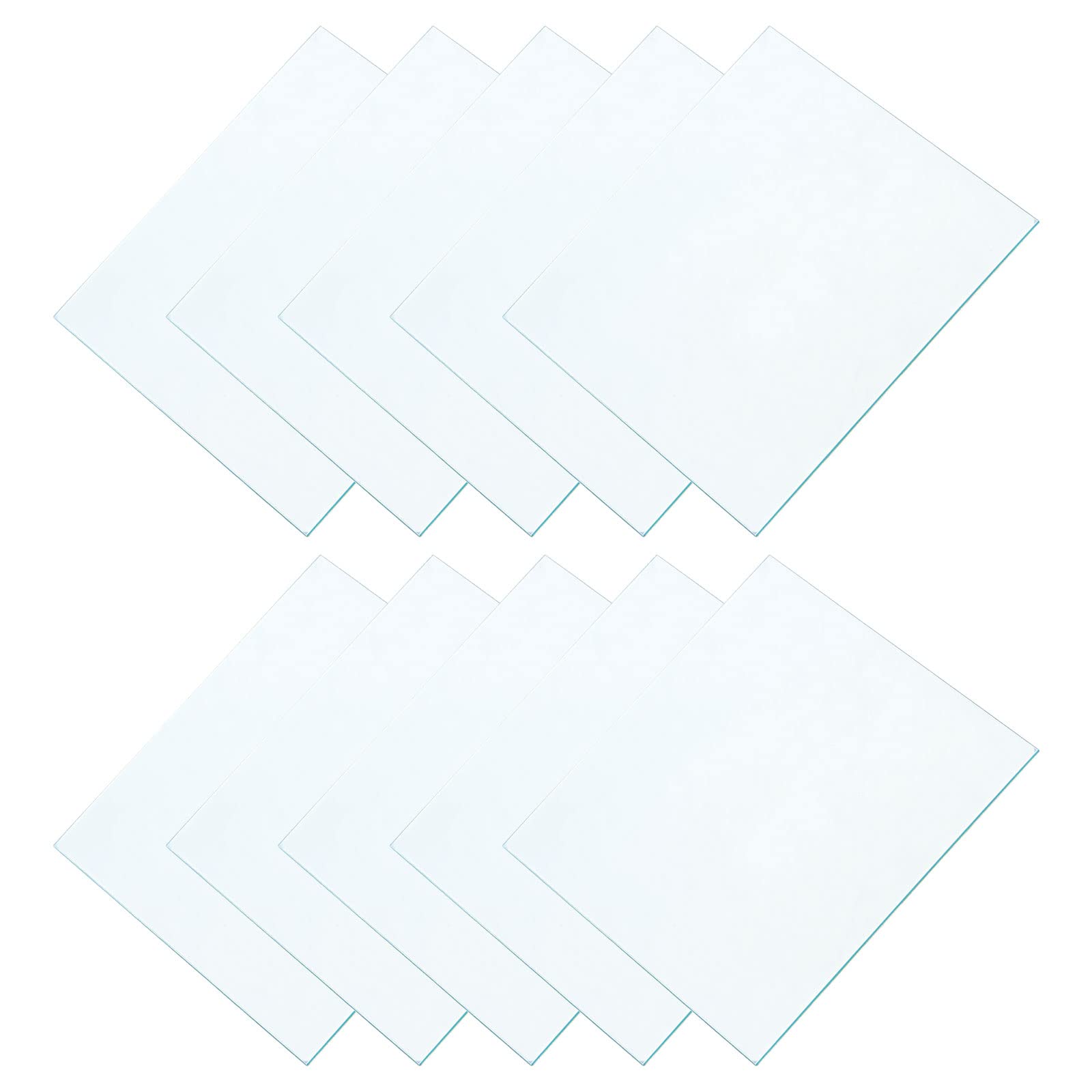 CoCud Welding Helmet Outer Cover Lens, 4.07"x3.88"x0.03" Total Size, Plastic Welding Replacement Lens Filter Covers for Darkening Welding Protective Lens Helmet Accessories, 10-Pieces