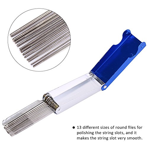 Guitar Bass Nut Bridge Slot File Set Luthier Tool Box for String instruments Groove Slot