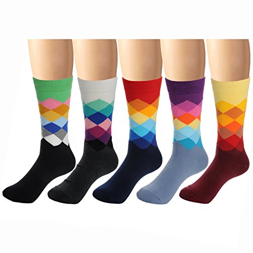 UPC 701485058752, Deer Mum Men&#39;s Fashionable Colorful Soft Cotton Socks (5 Pack) (set1)