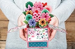 Giiffu 3D Bouquet Pop Up Card, Mothers Day