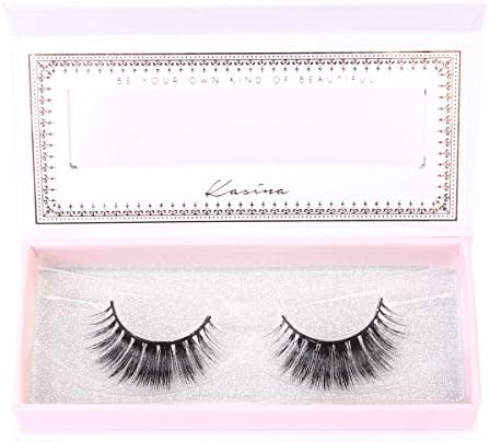 Kasina Mink Eyelashes 100% Original Mink Fur Hand-made False Eye lashes, 1 Pair (#002 T-ara)