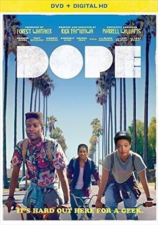 Amazon Com Dope Dvd Shameik Moore Tony Revolori Kiersey Clemons Kimberly Elise Chanel Iman Keith Stanfield Blake Anderson Zoe Kravitz A Ap Rocky Rick Famuyiwa Forest Whitaker Nina Yang Bongiovi Rick Famuyiwa Movies