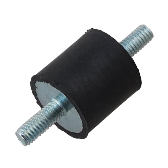 cnbtr 15 x 15 mm negro + plata doble extremos tornillo Silentblock ...