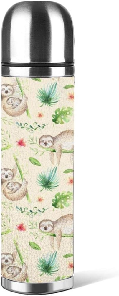 Amazon 赤ちゃん動物ナマケモノ保育園水筒 真空断熱 ダブルステンレスボトル ステンレスボトル 軽量 ステンレス鋼 500ml大人 子供用 ウォーターボトル おしゃれ 保温 保冷 スポーツボトル 直飲み 大人 子供用 お洒落 かわいい 遠足 アウトドア 水筒 マグボトル