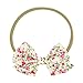 M-FIT Baby Headbands Bows Newest-4pc (pink+blue+coffee+floral)