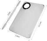 Rowwait Makeup Mixing Palette Set Stainless Steel Cosmetic Foundation Spatula view 2