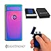 Electronic Lighter in Innovative Design, Plasma Arc, USB Rechargeable, Windproof, USB Cable and Elegant Gift Box Included (Fantasy Blue)