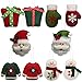 MAGGIFT Handmade Christmas Tree Hanging Ornament Snowman/Santa Claus/Gift Box/Glove/Cloth Decoration for Xmas Tree Party Holiday (Set of 10))