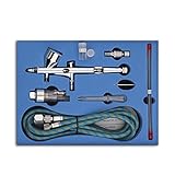 Yenny shop 180K Airbrush Kit Dual Action Air Brush Kit Spray Gun Air Hose with 0.2mm/0.3mm/0.5mm Needle for Tattoo, Cake Decorating, Nail Beauty, Painting