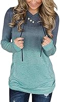 QUEEN PLUS Women's Hoodie Sweatshirts Long Sleeve Casual Tunic Tops Drawstring Neck Shirts with Pockets
