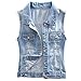 Eternal Women Winter Spring Cotton Sleeveless Jeans Denim Vest Jacket Outerwear Clothes (L, Vest-1)