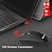 cimetech Rechargeable Wireless Mouse, 2.4G Computer Mouse Cordless Optical Mice, Slim Laptop Mouse with USB Nano Receiver, Compatible with Laptop, PC, Mac - Black