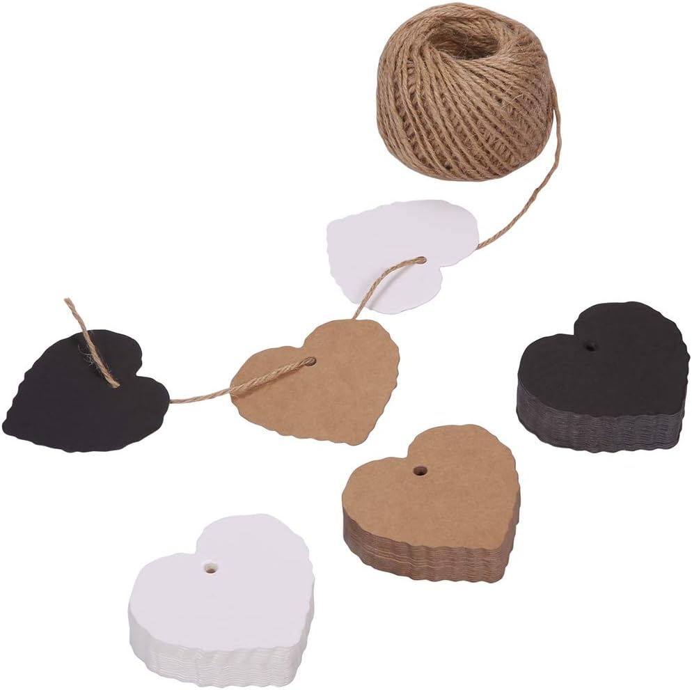 150ct Kraft Gift Tags Labels with String (3 Colors)
