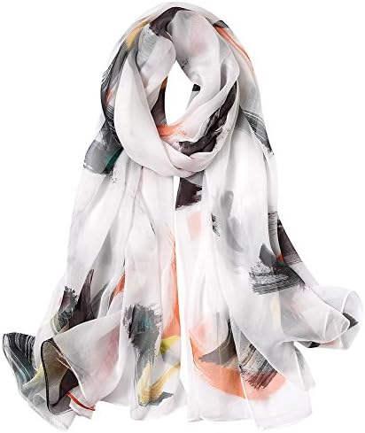 Womens 100% Mulberry Silk Head Scarf For Hair Ladies Silk Floral Head Scarfs