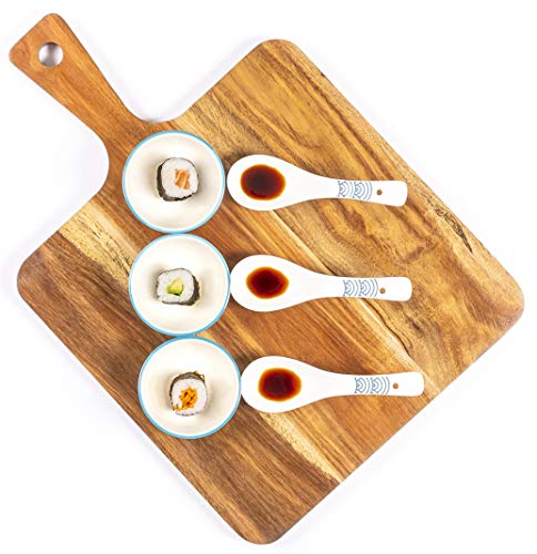image for Resinat Large wooden Cutting Board, Paddle 11.5 in x 11.5 in plus 5in 