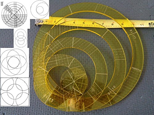 NGOSEW Quilting Template Ruler 5mm Nesting Rings for Long Arm, High Shank Machines
