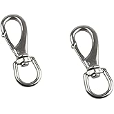 MIKMAYTOO Stainless Steel Swivel Eye Snap Hook, Snap Clips Scuba Diving Clips, Bird Feeders, Lag Clips, Flag Pole Rope, Dog Leash Hook, Keychains, Anchor Chain