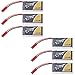 TATTU 6pcs 3.7V 800mAh 25C 1S LiPo Battery Pack with JST Plug for F181 MJX X400 X400W X800 Holy Stone X300C X200 X500 Sky Viper S670 V950hd V950str HS110 HS200 Syma X56W HS200W RC Quadcopter
