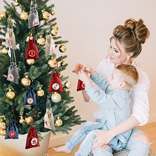 Christmas Advent Calendar 2020 24 Days Countdown Calendar Christmas Advent Gift Bags With 24 Number Stickers Diy Xmas Countdown Christmas Decorations For Wall Home Office Pricepulse