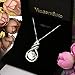 VAN RORSI&MO 2.0 ct Necklaces for Women ''Love you Forever'' Cubic Zirconia Sterling Silver Pendant Necklace, 18''