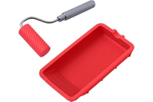 AMAPING Silcone Glue Roller with Tray, Roller with Silicone Tray Suitable for Artistic Crafts Woodworking and Adhesive Projects .for Arts Crafts Woodworking and Larger Glue Up Projects