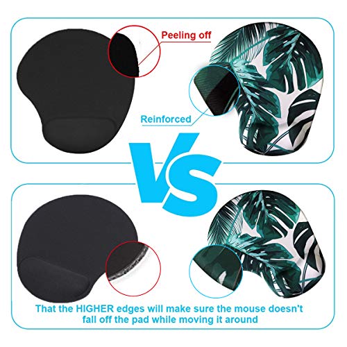 Dooke Ergonomic Mouse Pad with Wrist Support, Cute Mouse Pads with Non-Slip Rubber Base for Home Office Working Studying Easy Typing & Pain