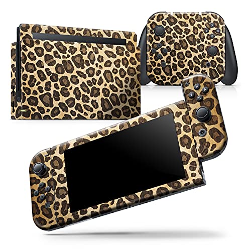 Design Skinz - Compatible with Nintendo Switch Console + Joy-Con - Skin Decal Protective Scratch-Resistant Removable Vinyl Wrap Cover - Vibrant Leopard Print V23