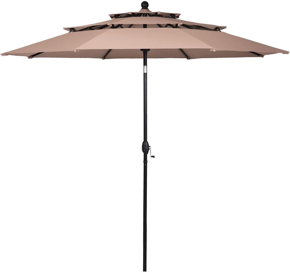 patio tilt umbrella with base