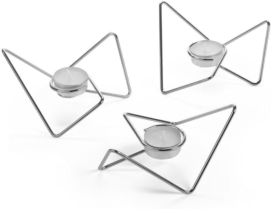 Black Blum Kerzenhalter Dreieckig 3 Stuck Chrome 13 5 X 15 X 7cm Amazon De Kuche Haushalt