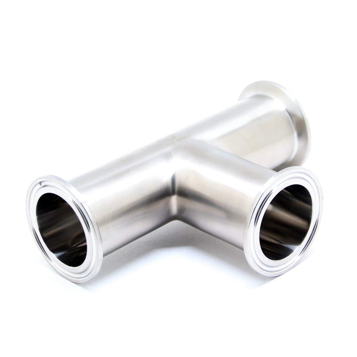 QiiMii Clamp Tee 3 Way Stainless Steel 304 Fits 2" Tri Clamp, 51mm Pipe OD Sanitary Fittings (2 inch)