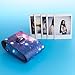 [Portable Instax Mini Photo Collecting Case] —WOODMIN Exclusive Starry Sky Galaxy PU Leather Storage Bag for 3 Inches Photos, Films and Fijifilm Instax Mini Close-up Lens (Blue)