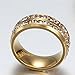 Chryssa Youree Mens Womens 8MM Titanium Stainless Steel High Polished Cubic Zirconia CZ Promise Engagement Band Wedding Ring Size 6 to 12 (SZZ-021) (Size 9, gold)