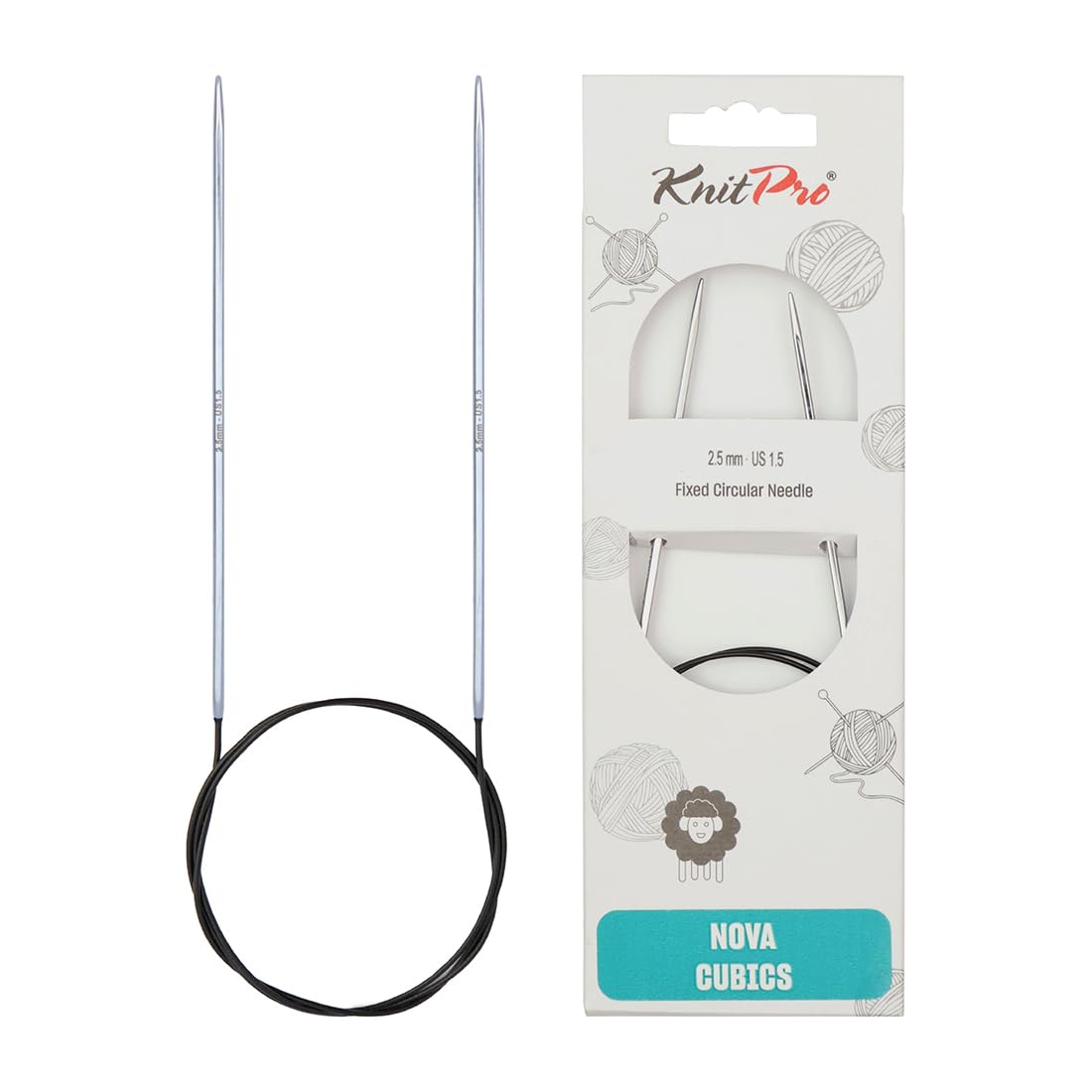 KnitPro Nova Cubics Fixed Circular Needles 24" (60cm) | 2.50mm
