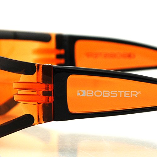 Bobster Shield Sport Sunglasses,Black Frame/Amber Lens,one size