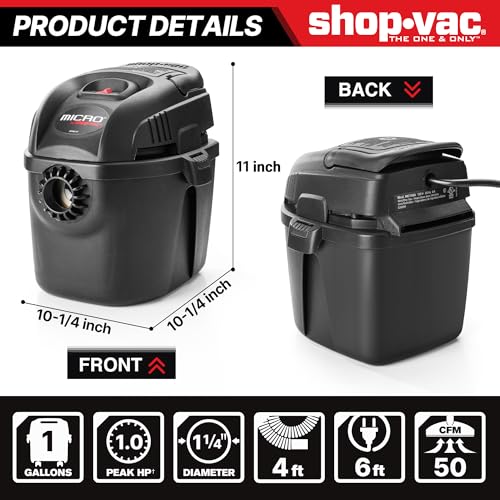 Shop-Vac 2021005 1 Gallon 1.0 Peak HP Micro Wet/Dry Vac photo 11