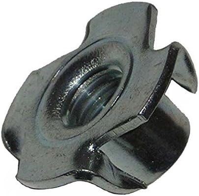 8mm Metric T-Nuts Prong Drive in Style 22mm Flange Diameter Steel 10 Pack Threaded M8 x 1.25
