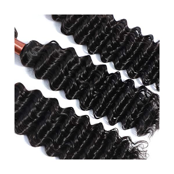 Deep Wave Human Hair Bundles – 100% Unverarbeitetes Brasilianisches Echthaar, 2 Bündel, 14 Zoll